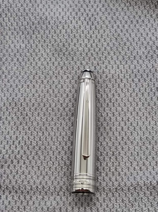 Montblanc 144 Solitaire Doue Steel Cap Fountain Pen - 18k Medium Nib - Image 5