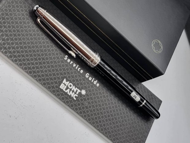 Montblanc 144 Solitaire Doue Steel Cap Fountain Pen - 18k Medium Nib - Image 10